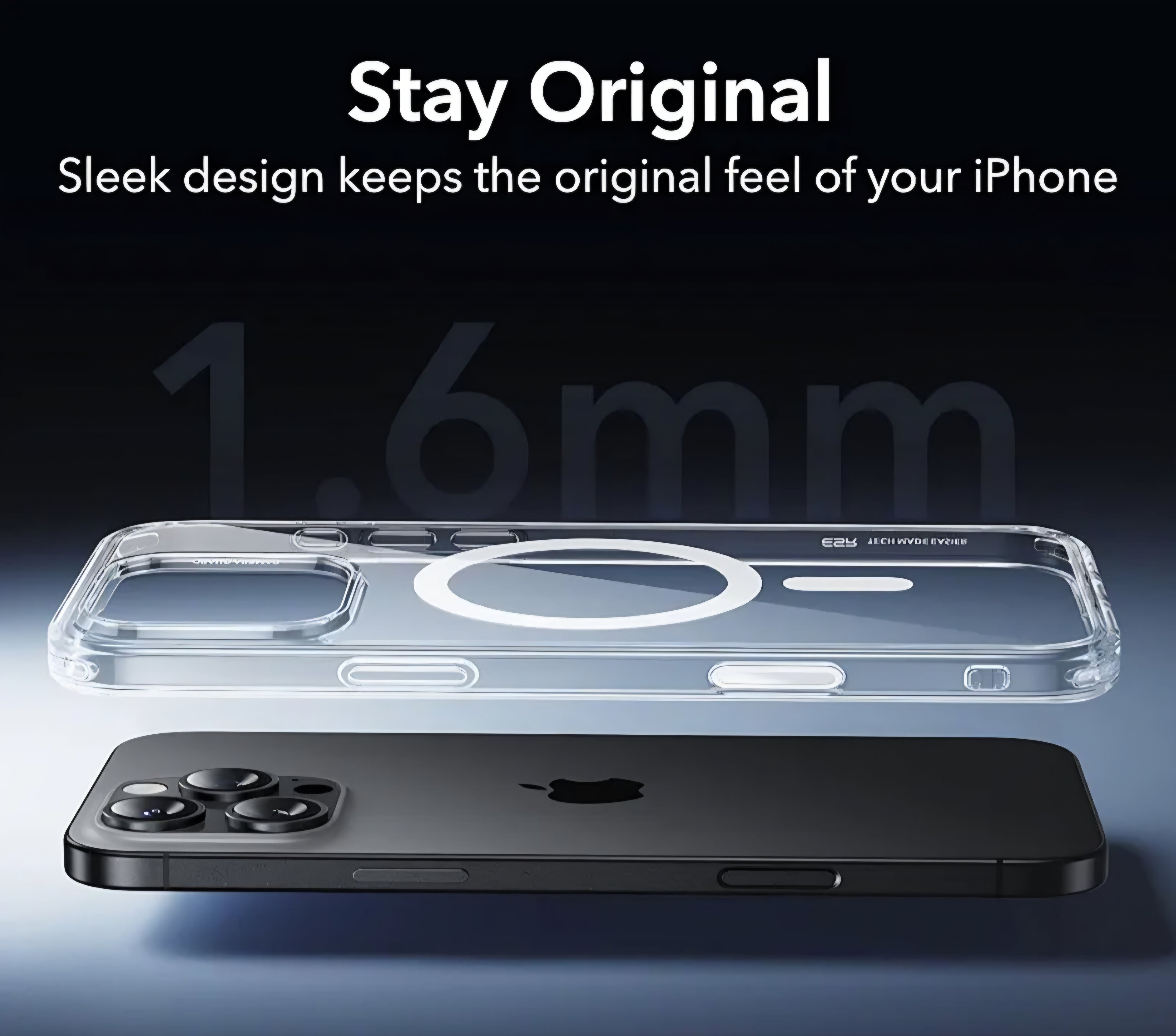 Iphone 16 pro max clear magnetic case