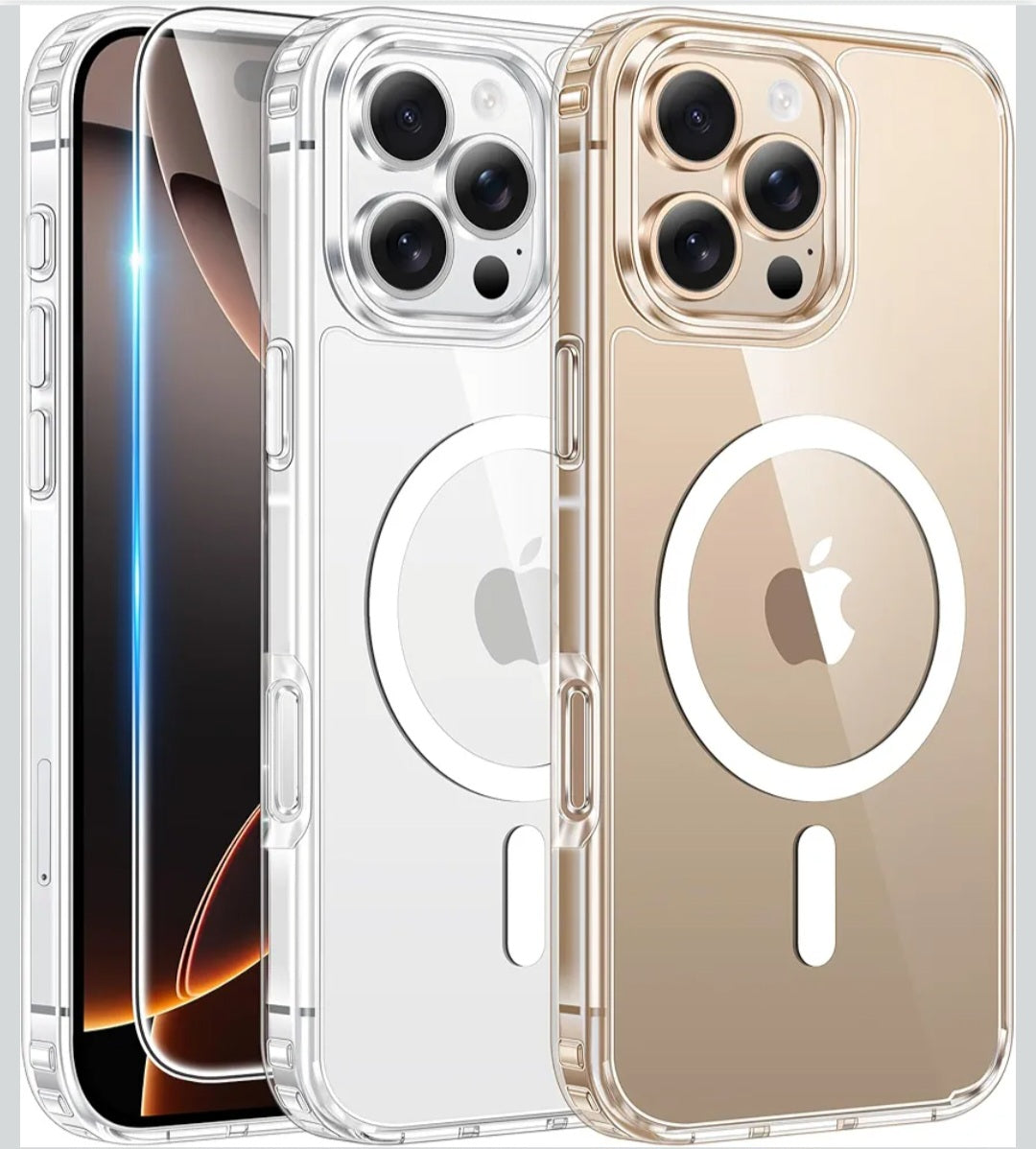 Iphone 16 pro max clear magnetic case